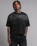 Smoke Rise 'Legacy Vision' Wide Crop Shirt (Black) KT26S663