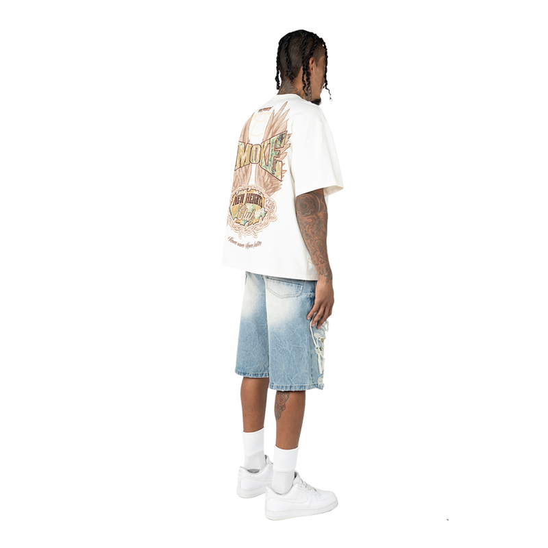 Smoke Rise 'New Heights Club' Tapestry Shirt (Chalk) KT25278 - FRESH N FITTED