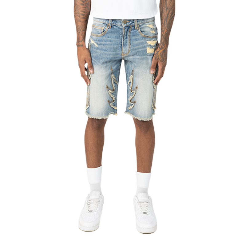 Smoke Rise 'Lucca' Denim Shorts (Lucca Blue) JS25224 - FRESH N FITTED