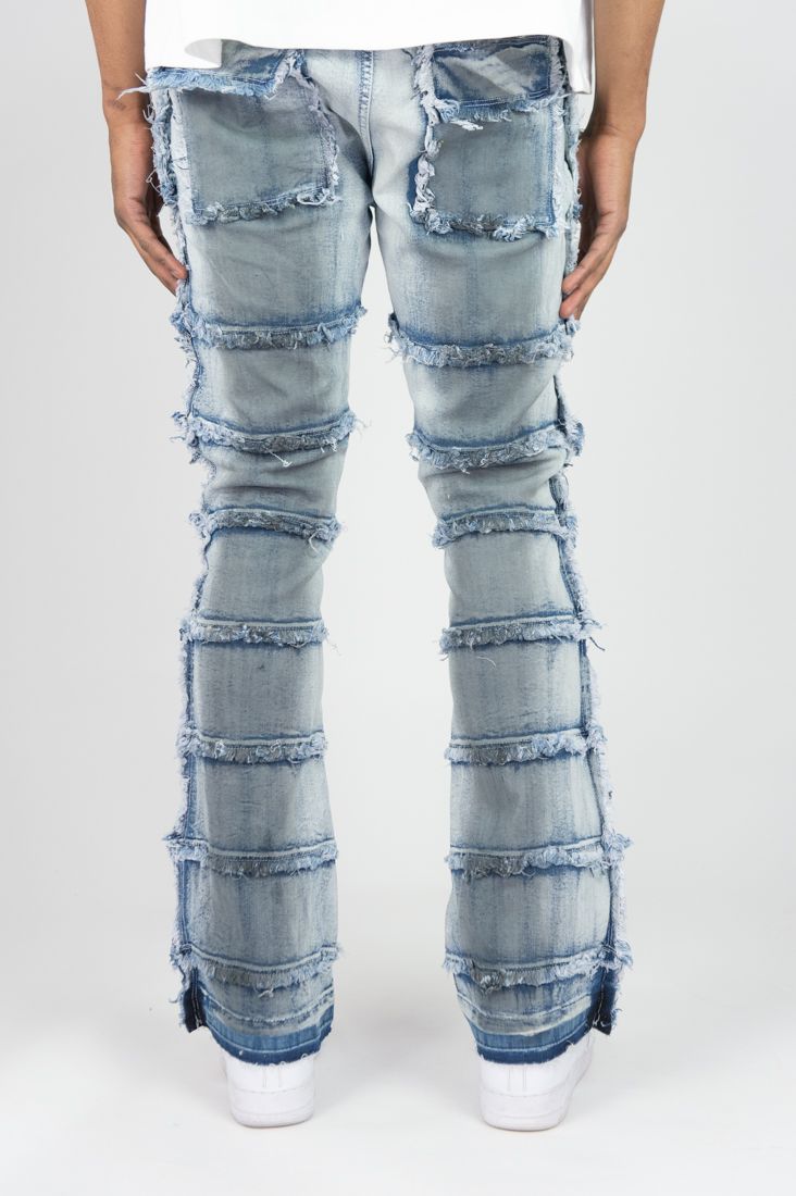 Original Fables 'Mud' Stack Jeans (Med. Indigo) G51-684 - FRESH N FITTED