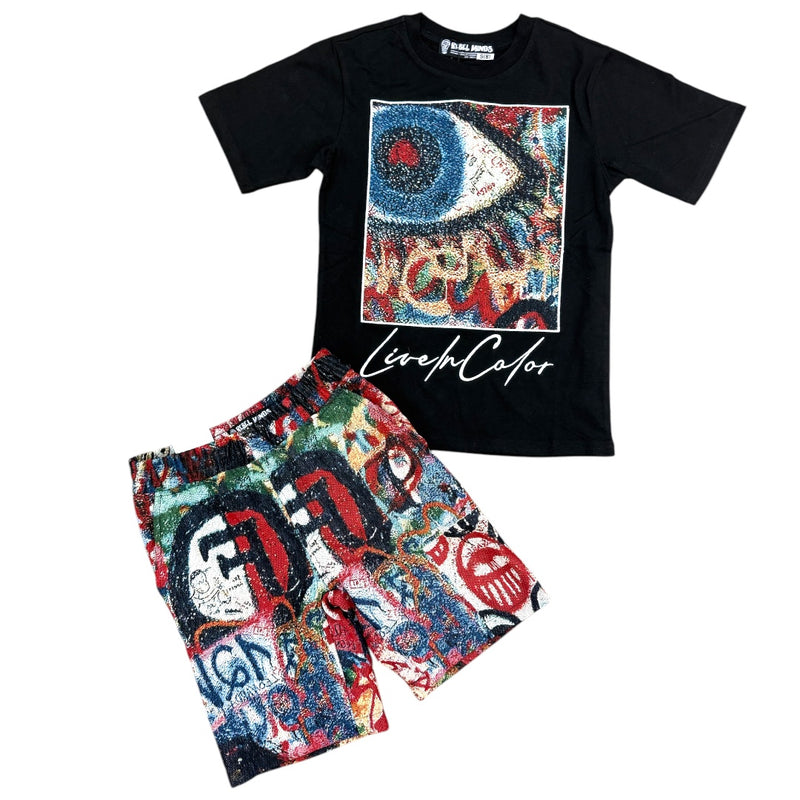 Rebel Minds Kids 'Live In Color' T-Shirt (Black) 851-B134 - FRESH N FITTED
