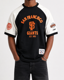 Pro Standard San Francisco Giants 'First Team' Raglan Shirt in Eggshell/Black