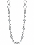 Jewelry Essentials 'Rhinestone Ball' Pocket Chain (Silver)