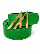 Mint Belt - Heritage M Buckle (Gold) - FRESH N FITTED