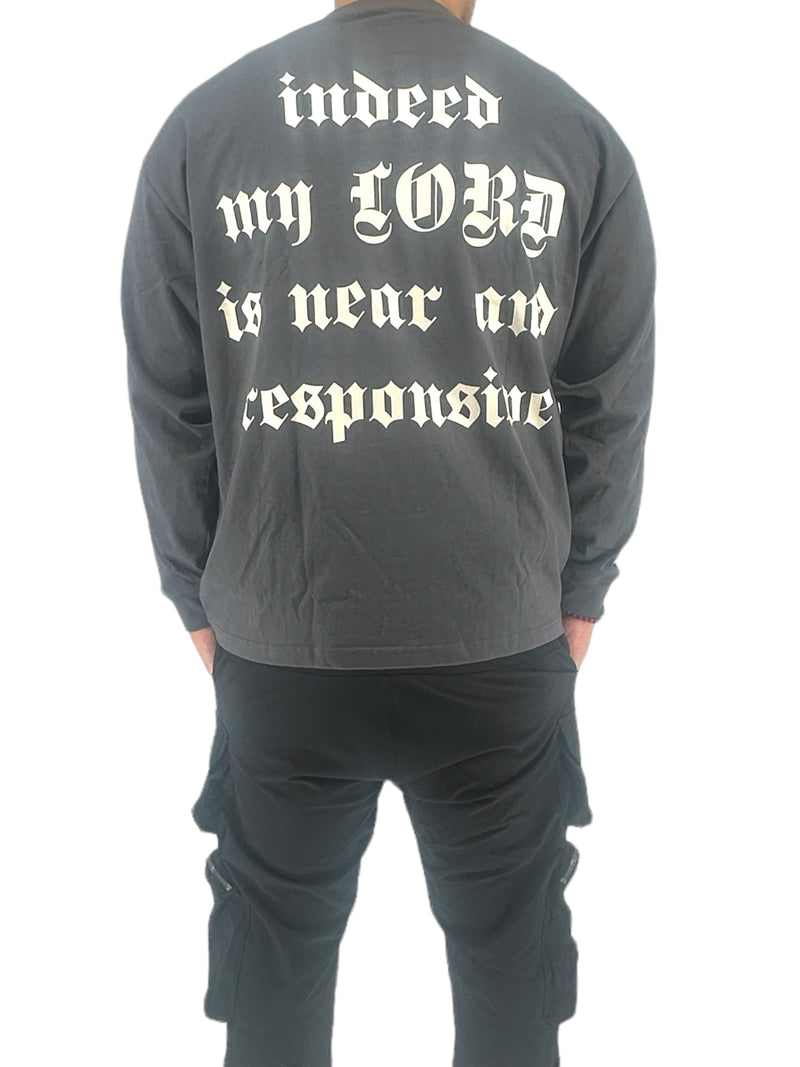 Protector and Maintainer 'Submitted to God' Long Sleeve T-Shirt (Grey/Cream) - FRESH N FITTED