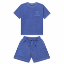 Black Label Kids 'Bling' T-Shirt (Dye Blue) - FRESH N FITTED