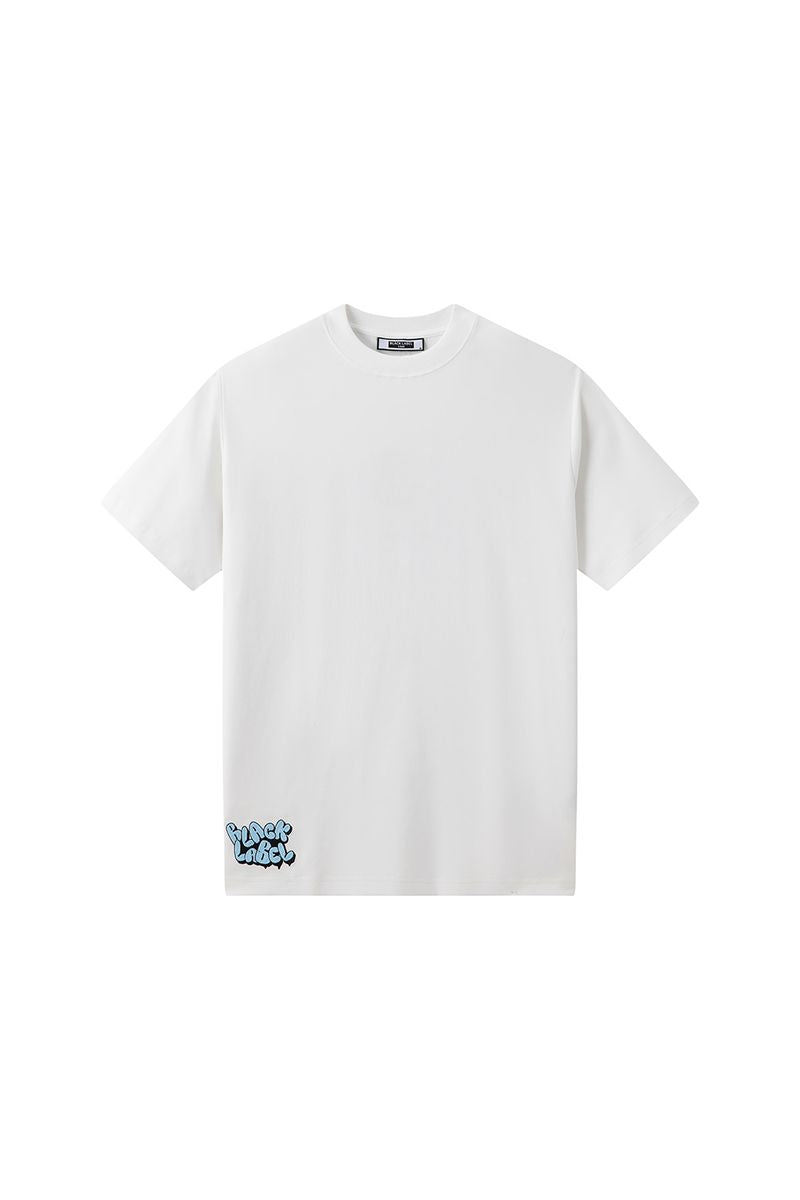 Black Label 'Positive' Premium T-Shirt (White) BL006 - FRESH N FITTED