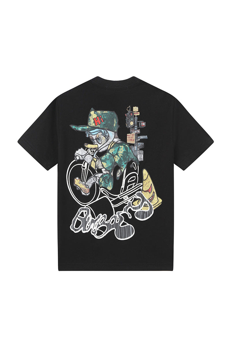 Black Label Kids 'Rebel Duck' T-Shirt (Black) T302 - FRESH N FITTED