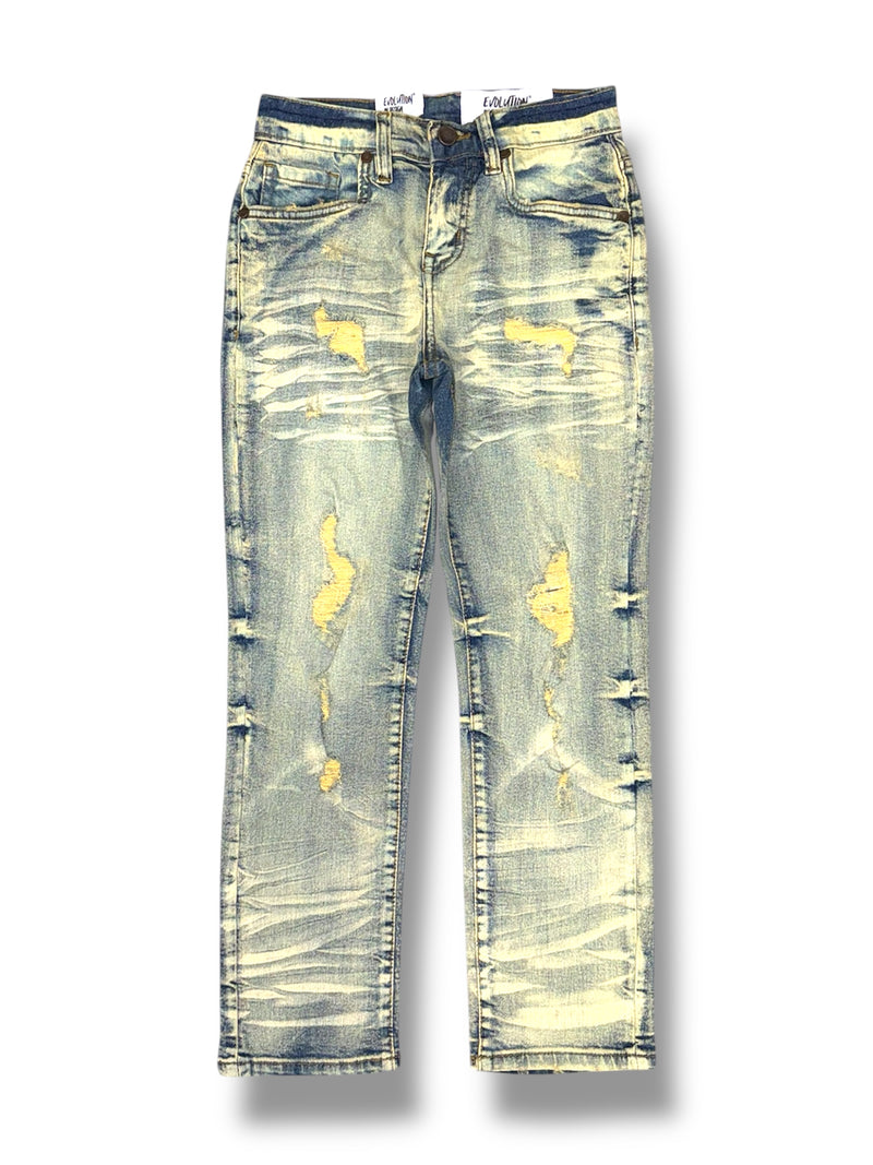 Evolution Kids 'Marked' Slim Straight Denim (Lt.Tint) EV-330245K - FRESH N FITTED