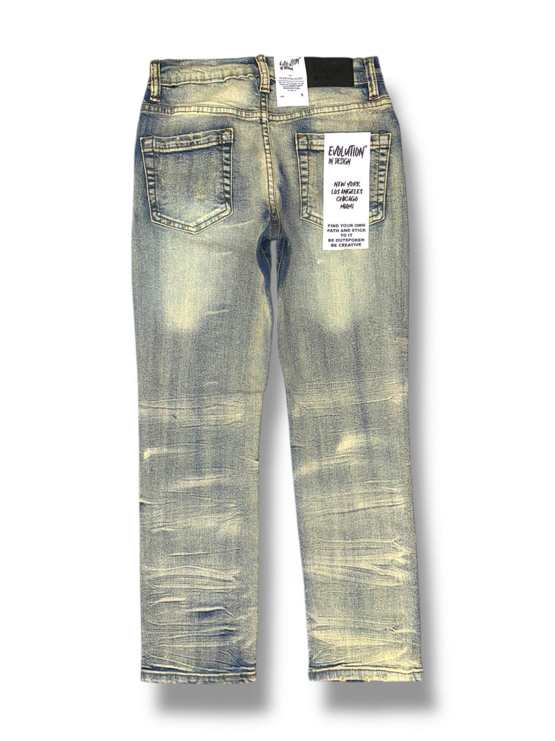 Evolution Kids 'Marked' Slim Straight Denim (Lt.Tint) EV-330245K - FRESH N FITTED