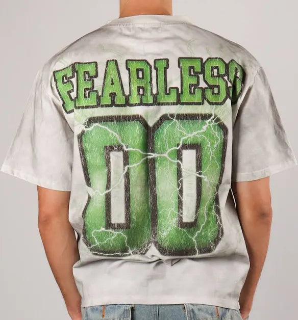 Majestik 'Bear Running Back' Garment Dyed Cropped T-Shirt (Grey) TE2529 - FRESH N FITTED