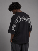 Inner Peace 'Peace Every Where' Oversized Rhinestone T-Shirt (Black) - FRESH N FITTED