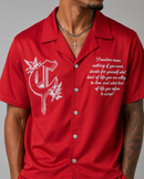 Concept LA 'Freedom' Nylon Button Down (Red) CSET_TOP1