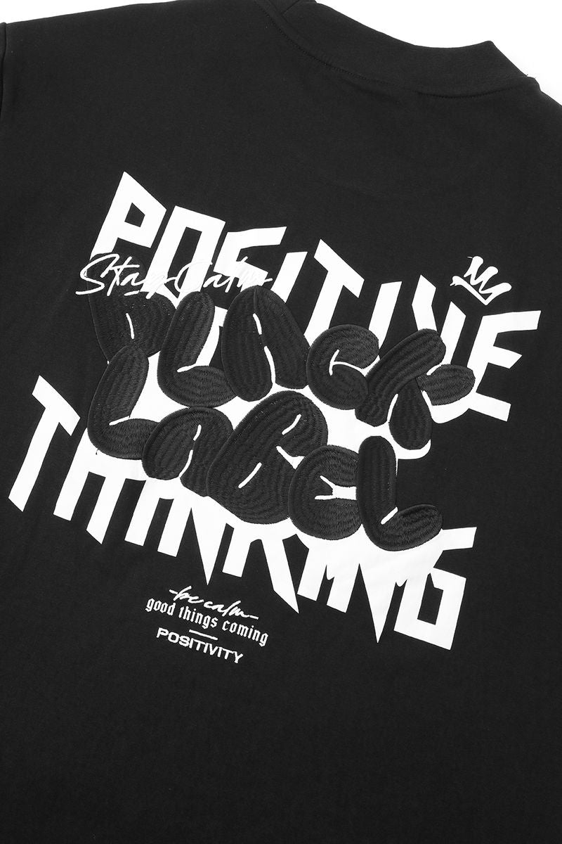 Black Label 'Positive' Premium T-Shirt (Black) BL006