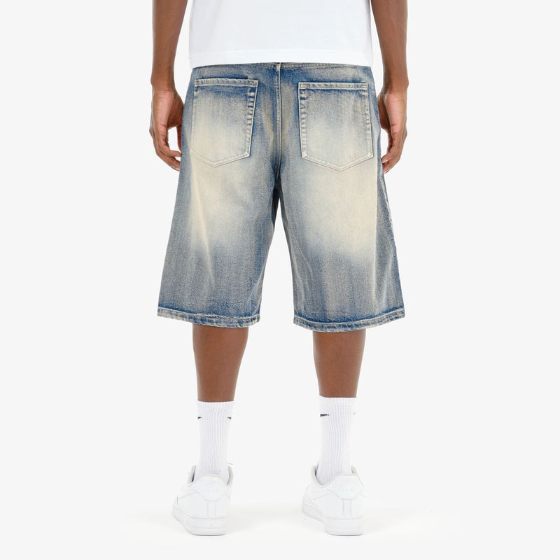 Copper Rivet 'Rip & Repair' Relax Fit Denim Shorts (LTB) 513028