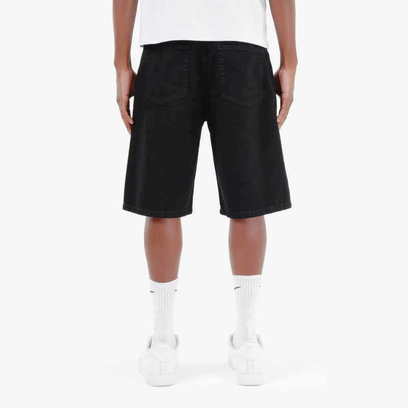 Copper Rivet 'Rip & Repair' Relax Fit Denim Shorts (Black) 513028