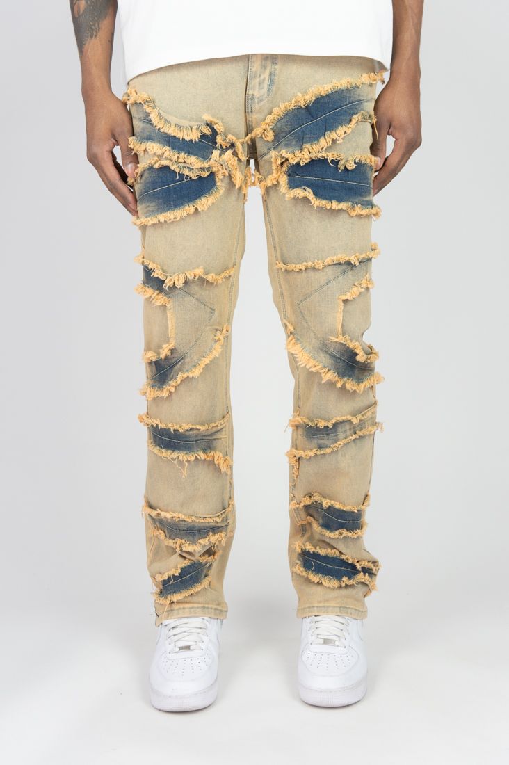 Original Fables 'Frayed' Straight Denim (Desert) G51-682