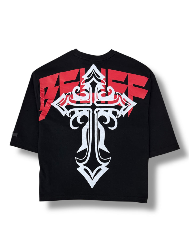 Switch 'Belief' Cropped Tee (Black) SS5120 - FRESH N FITTED