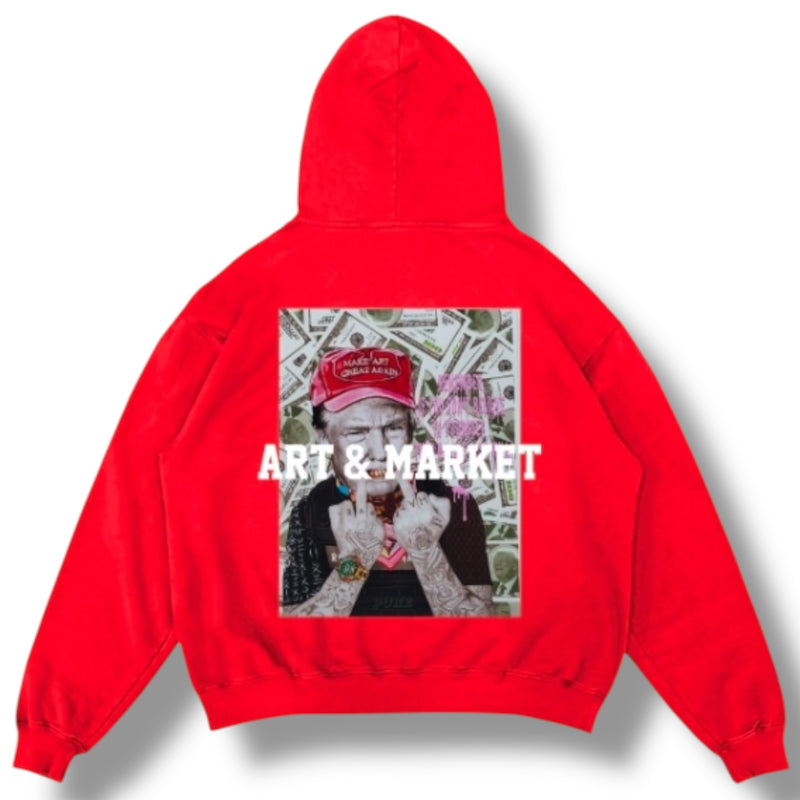Art & Market 'Make Art Great Again' Hoodie (Red) - FRESH N FITTED