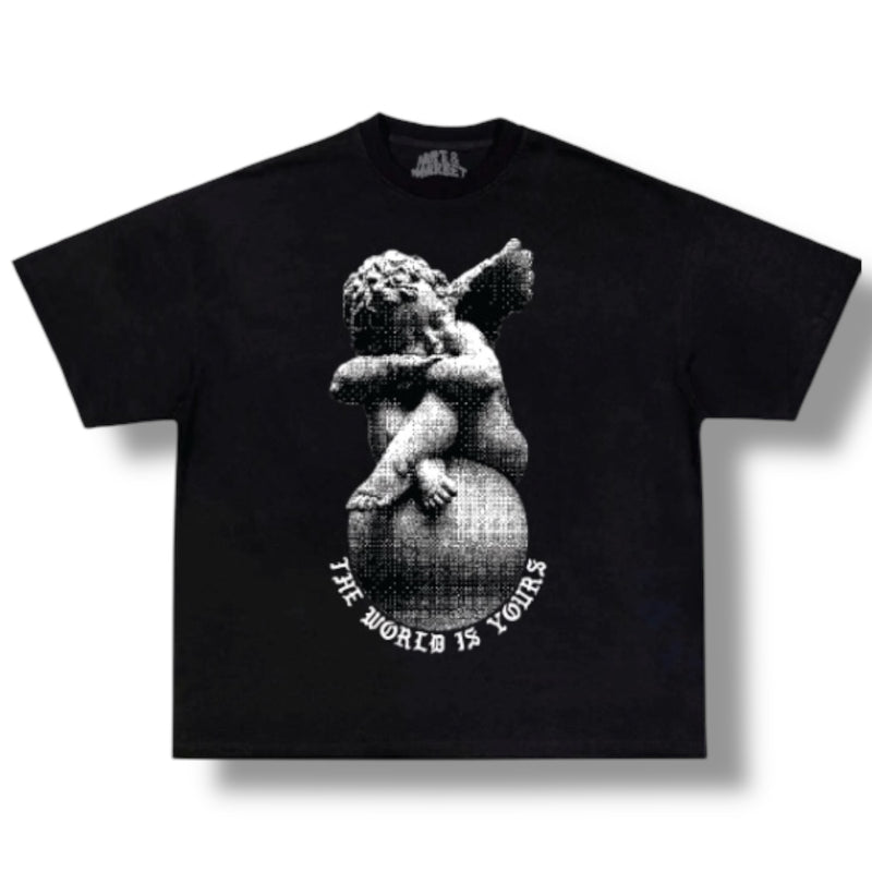 Art & Market 'The World' T-Shirt (Black) - FRESH N FITTED