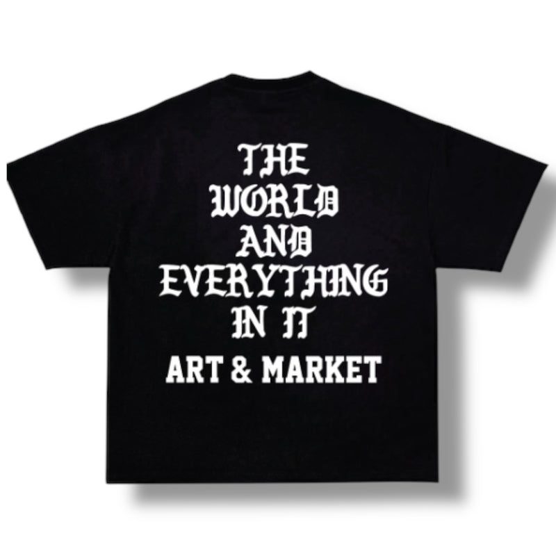 Art & Market 'The World' T-Shirt (Black) - FRESH N FITTED