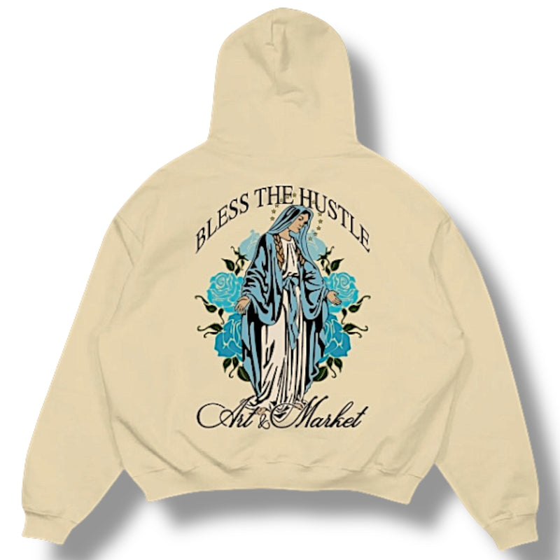 Art & Market 'Bless The Hustle' Hoodie (Beige) - FRESH N FITTED