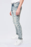 Smoke Rise 'Slim Lightning Effect' Denim (Maxwell Blue) JP24506 - FRESH N FITTED