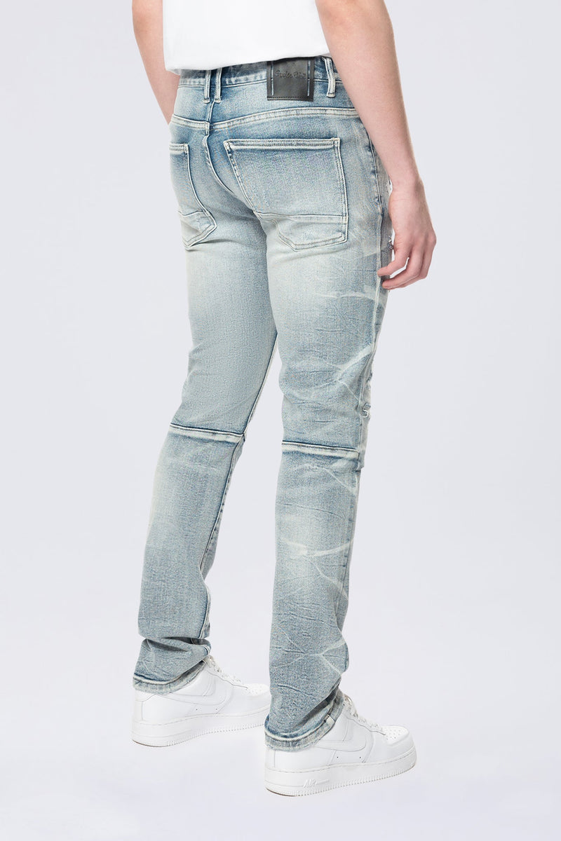 Smoke Rise 'Slim Lightning Effect' Denim (Maxwell Blue) JP24506 - FRESH N FITTED
