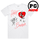 PG Apparel Kids 'Heart Breaker' T-Shirt (White/Red) HB800 - FRESH N FITTED
