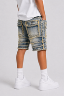 FWRD Kids 'Patchwork' Denim Shorts (Lt.Tint) FW-22934K