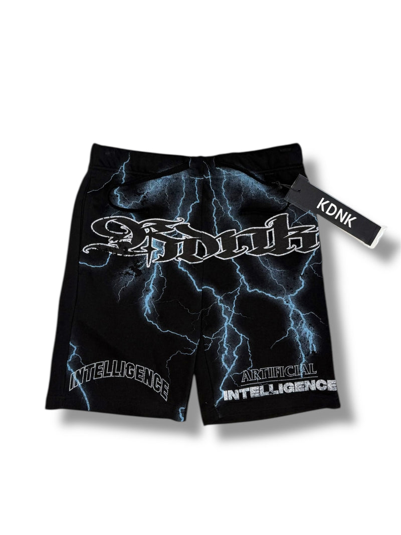 KDNK 'Artificial Intelligence' Shorts Set (Black) KNC027 - FRESH N FITTED