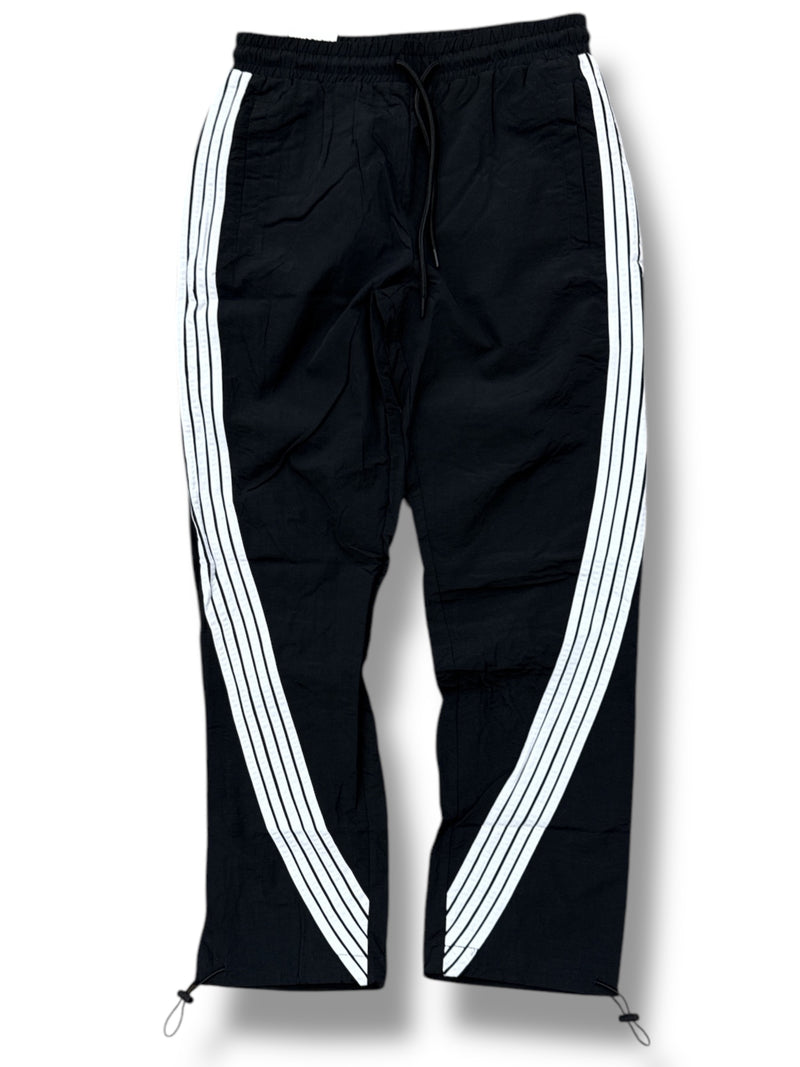 Rebel Minds 'Stripe' Nylon Pants (Black) 351-480 - FRESH N FITTED