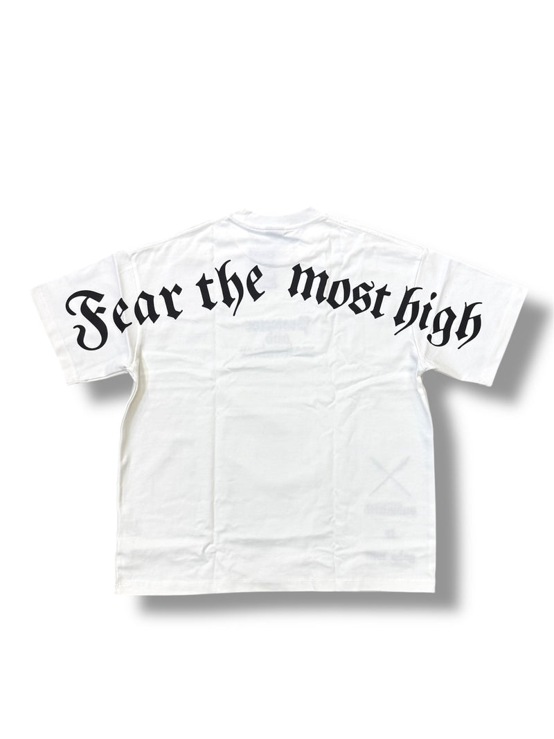 Protector and Maintainer 'Fear The Most High' T-Shirt (White/Black) - FRESH N FITTED