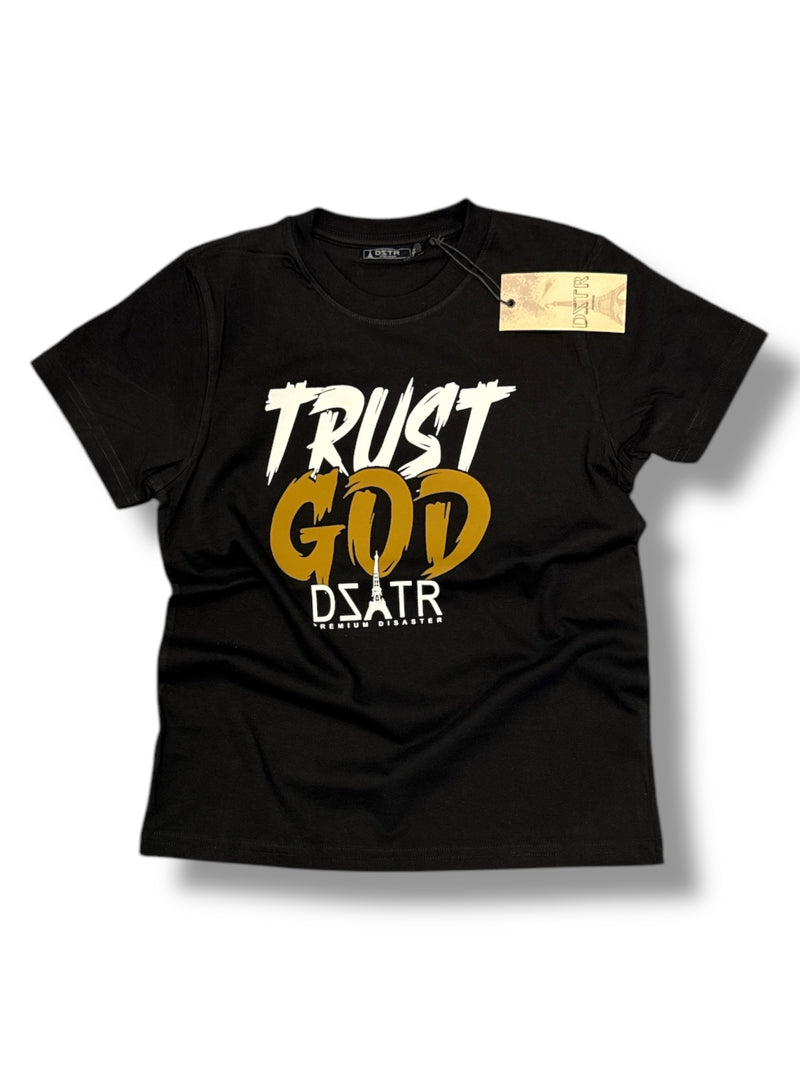 DSTR 'TRUST GOD' Kids T-Shirt (Black) - FRESH N FITTED