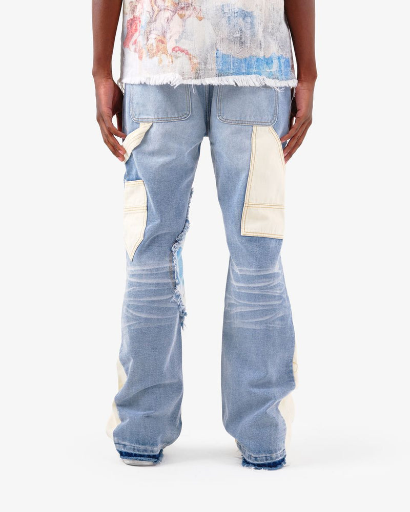 VOYAGE STUDIO 'PURE' Flare Carpenter With Digital Print Denim (LSB) 51P01 - FRESH N FITTED