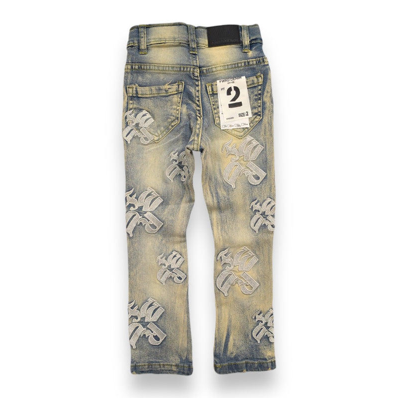 FWRD Kids 'EMB' Stacked Jeans (Ice Tint) FW-330068 - FRESH N FITTED
