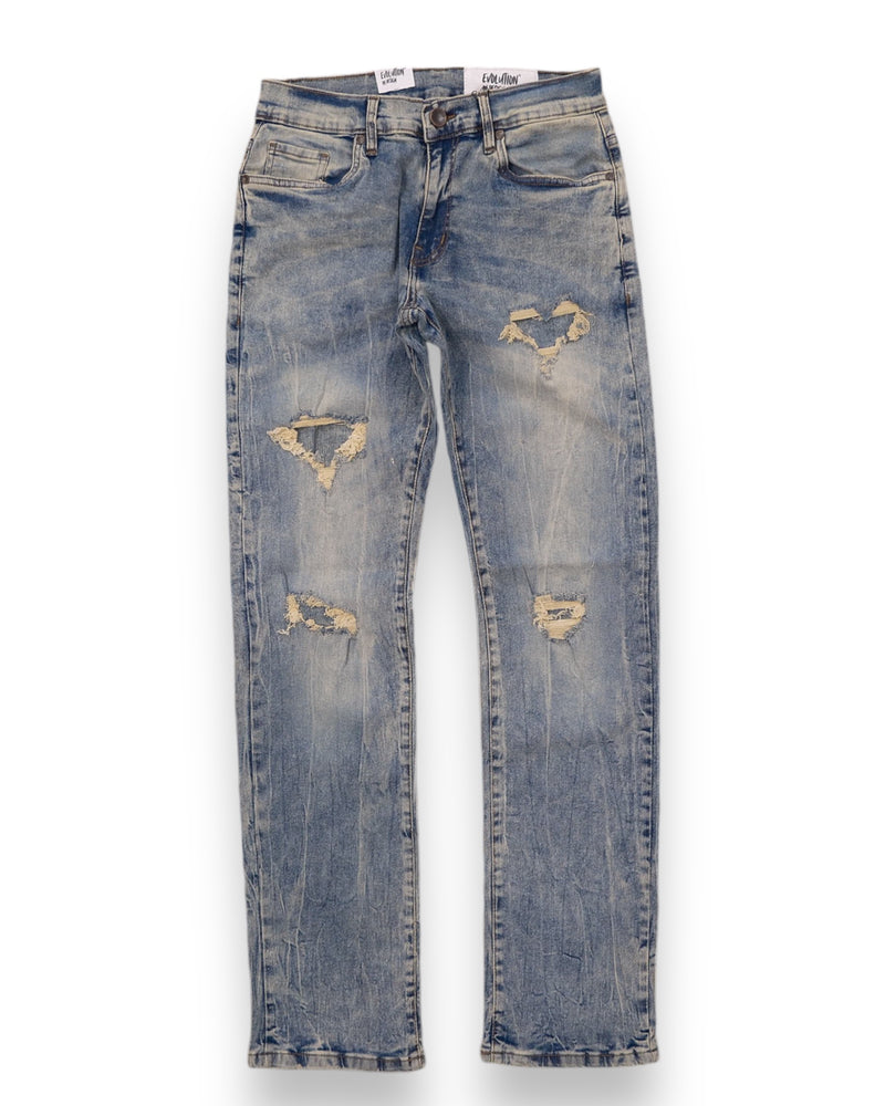Evolution 'Standard' Slim Straight Denim (Lt.Tint) EV-330187 - FRESH N FITTED