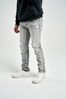 Spark Slim Fit Stretch Denim (Grey) S4403 - FRESH N FITTED