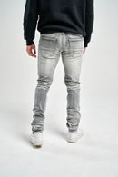 Spark Slim Fit Stretch Denim (Grey) S4403 - FRESH N FITTED