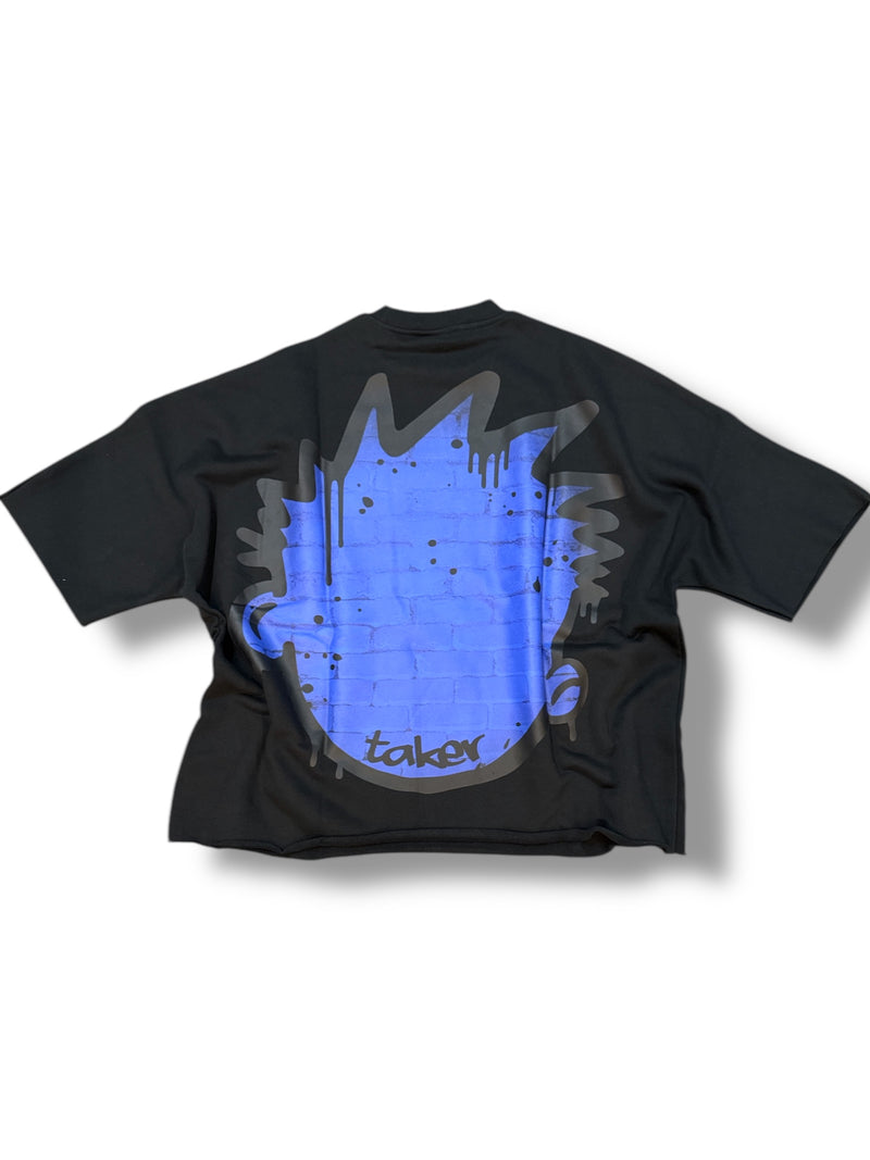 TAKER 'Dazed' Cropped Ultra Premium T-Shirt (Black) TS574 - FRESH N FITTED