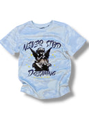 Black Pike Kids 'Never Stop Dreaming' T-Shirt/Short Set (Lt Blue) SB1506SK - FRESH N FITTED