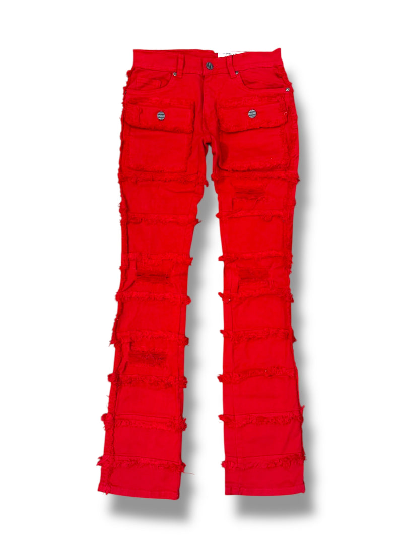 FWRD 'Static Layer' Stacked Denim (Red) FW-330044