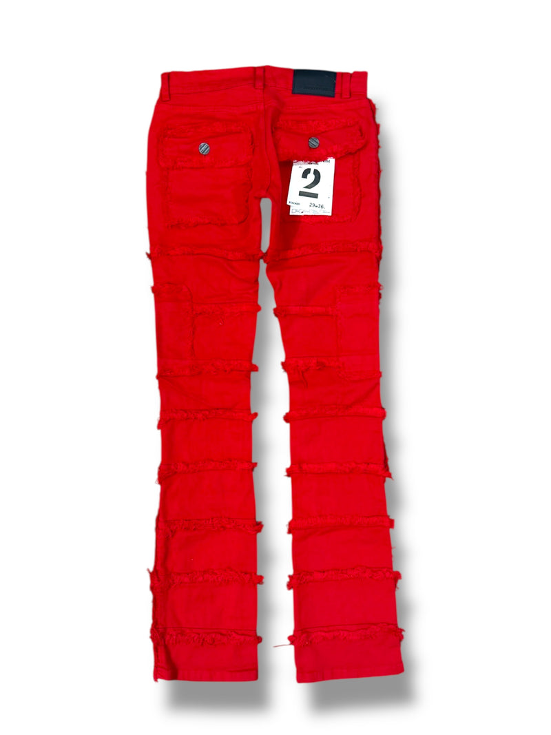 FWRD 'Static Layer' Stacked Denim (Red) FW-330044
