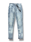 KDNK Lace Patched Denim (Blue) KND4703 - FRESH N FITTED
