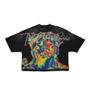 Rare Peace 'SORRY FOR TROTW' Oversized Cropped T-shirt (BK. Black) RT5021 - FRESH N FITTED