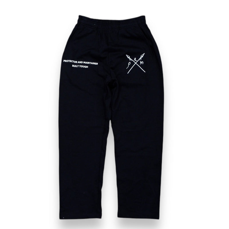 Protector and Maintainer 'Built Tough' Sweats (Black/White) - FRESH N FITTED