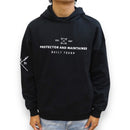 Protector and Maintainer 'Built Tough' French Terry Pullover Hoodie (Black/White) - FRESH N FITTED