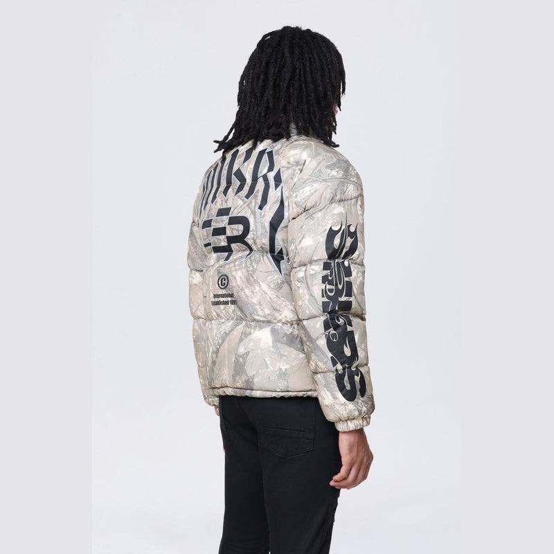 Smoke Rise Puffer Jacket (Khaki/Camo) OH24696 - FRESH N FITTED