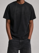 Cookies Black Pearl SS Box Knit T-Shirt in black, featuring a classic crew neck and the Cookies logo on the chest.