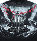 Rare Peace 'Heavenly' Oversized Cropped T-shirt (Black) RT5030 - FRESH N FITTED